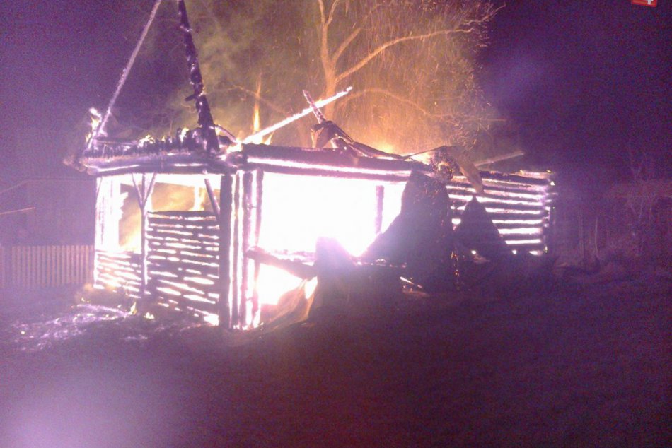 Požiar drevenej stodoly v Čiernej Lehote