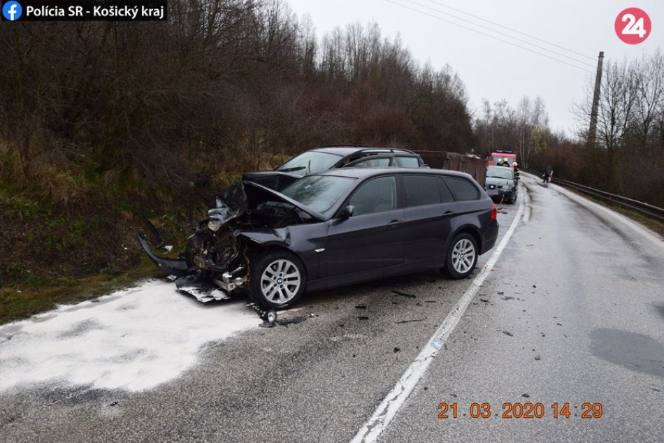 Obrazom: Dopravná nehoda v okrese Rožňava